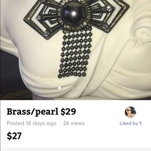 Banana Republic brass & pearl